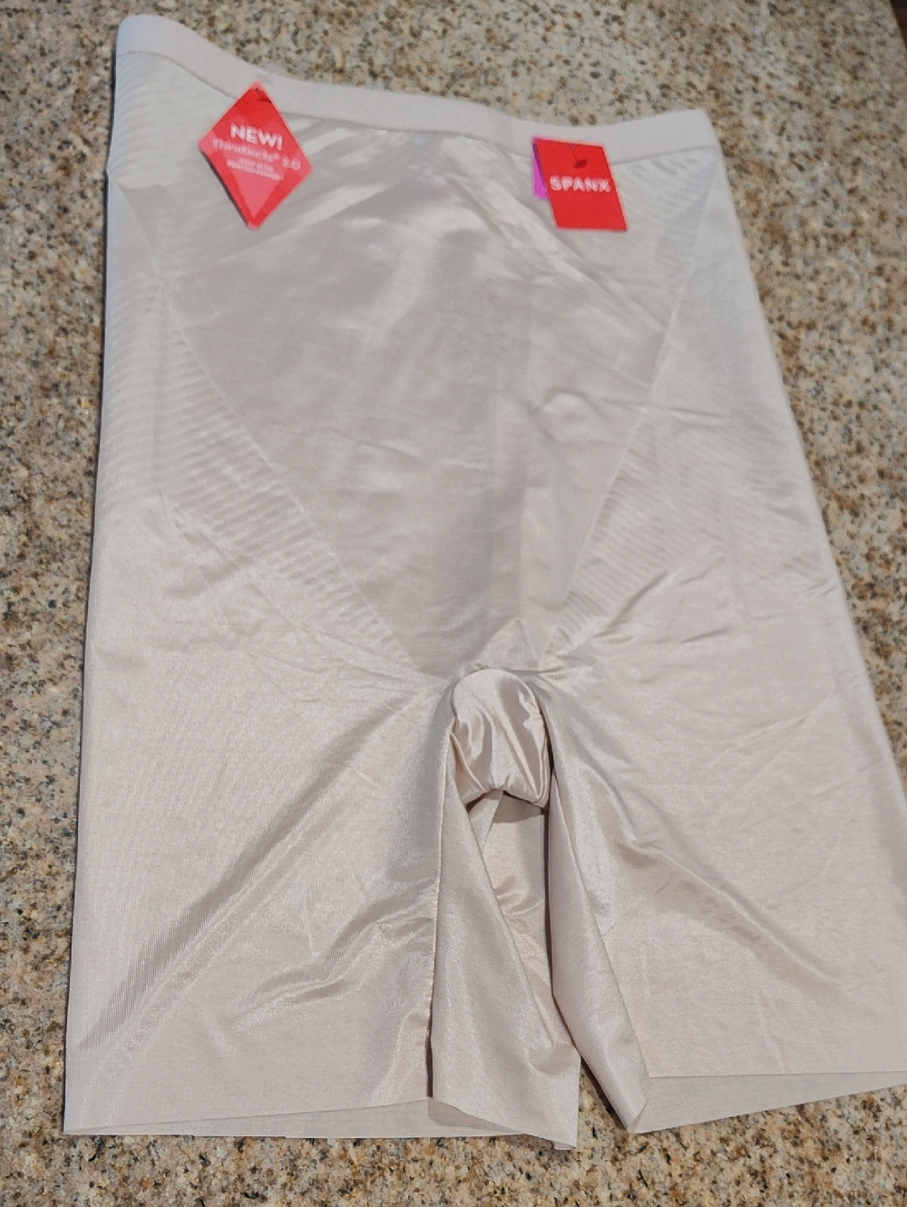 SPANX Thinstincts 2.0 Light Nude High-Rise Mid-Thigh Shaping Short With Support